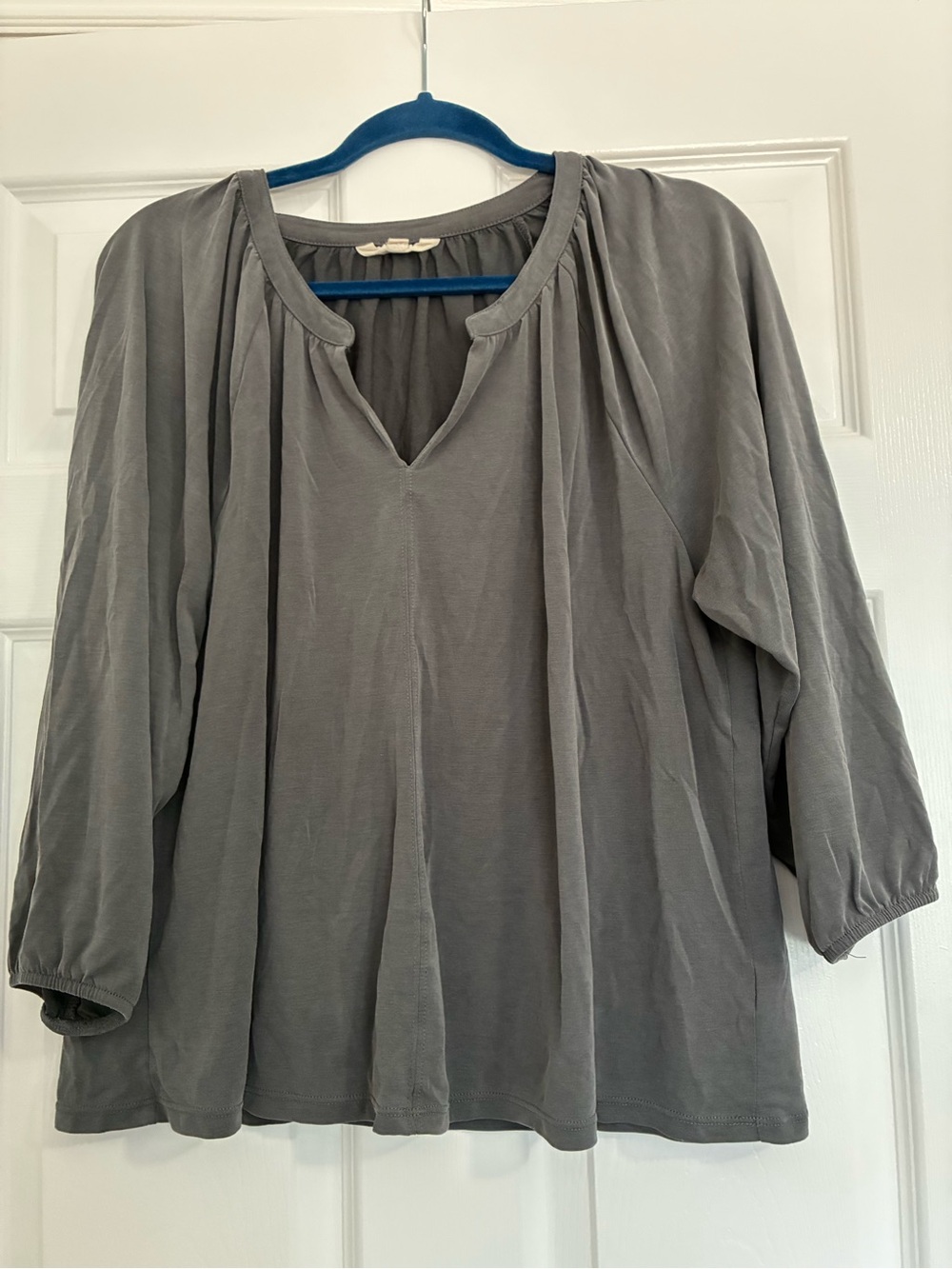 Lucky Brand Slate Gray Peasant Tunic